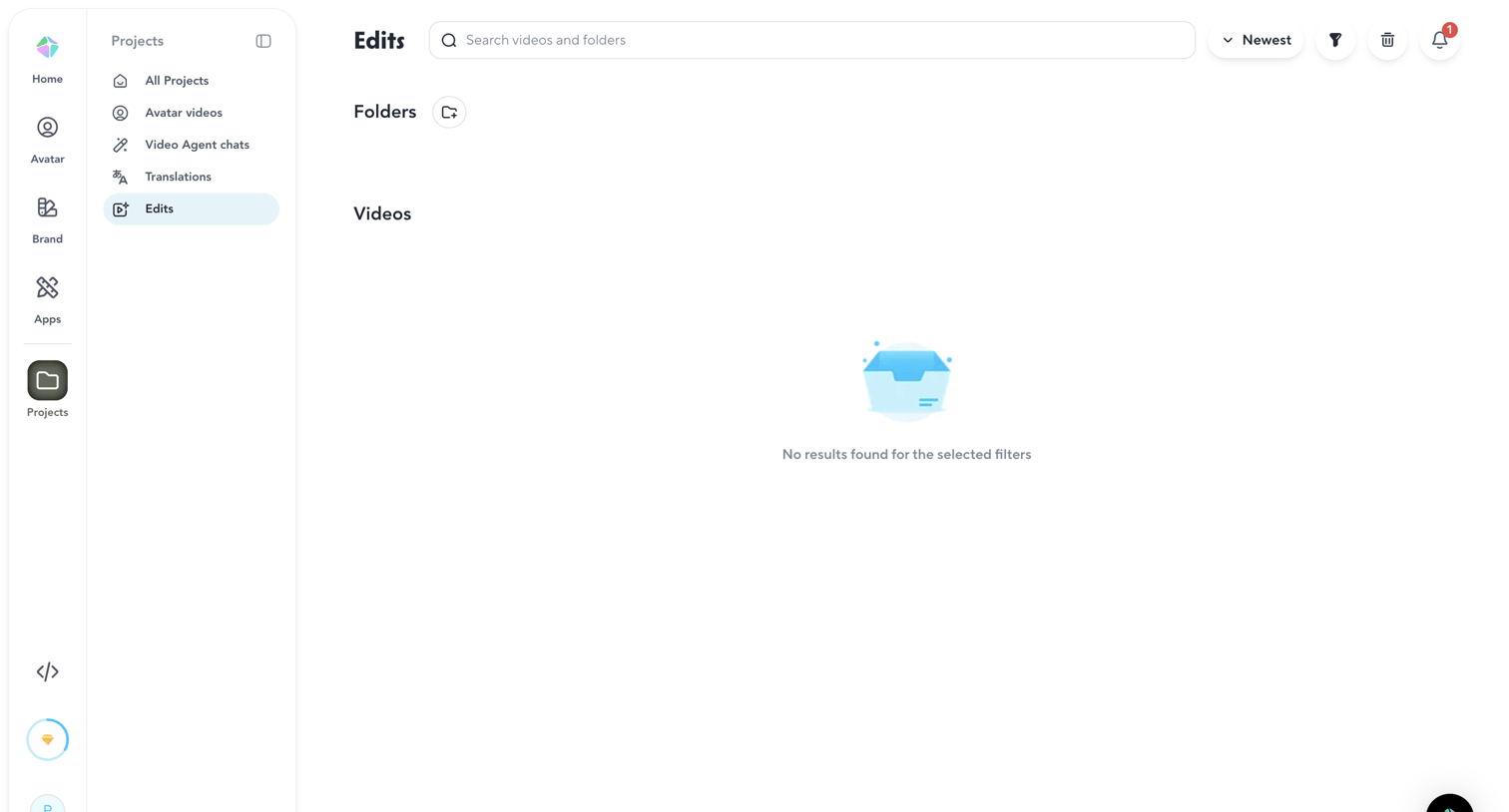 HeyGen - HeyGen - Edits screen