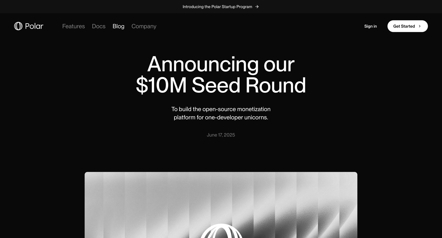 Polar - Announcing our $10M Seed Round | Polar screen