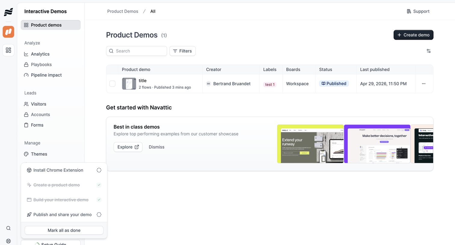 Navattic - Product Demos · nicelydone3 screen