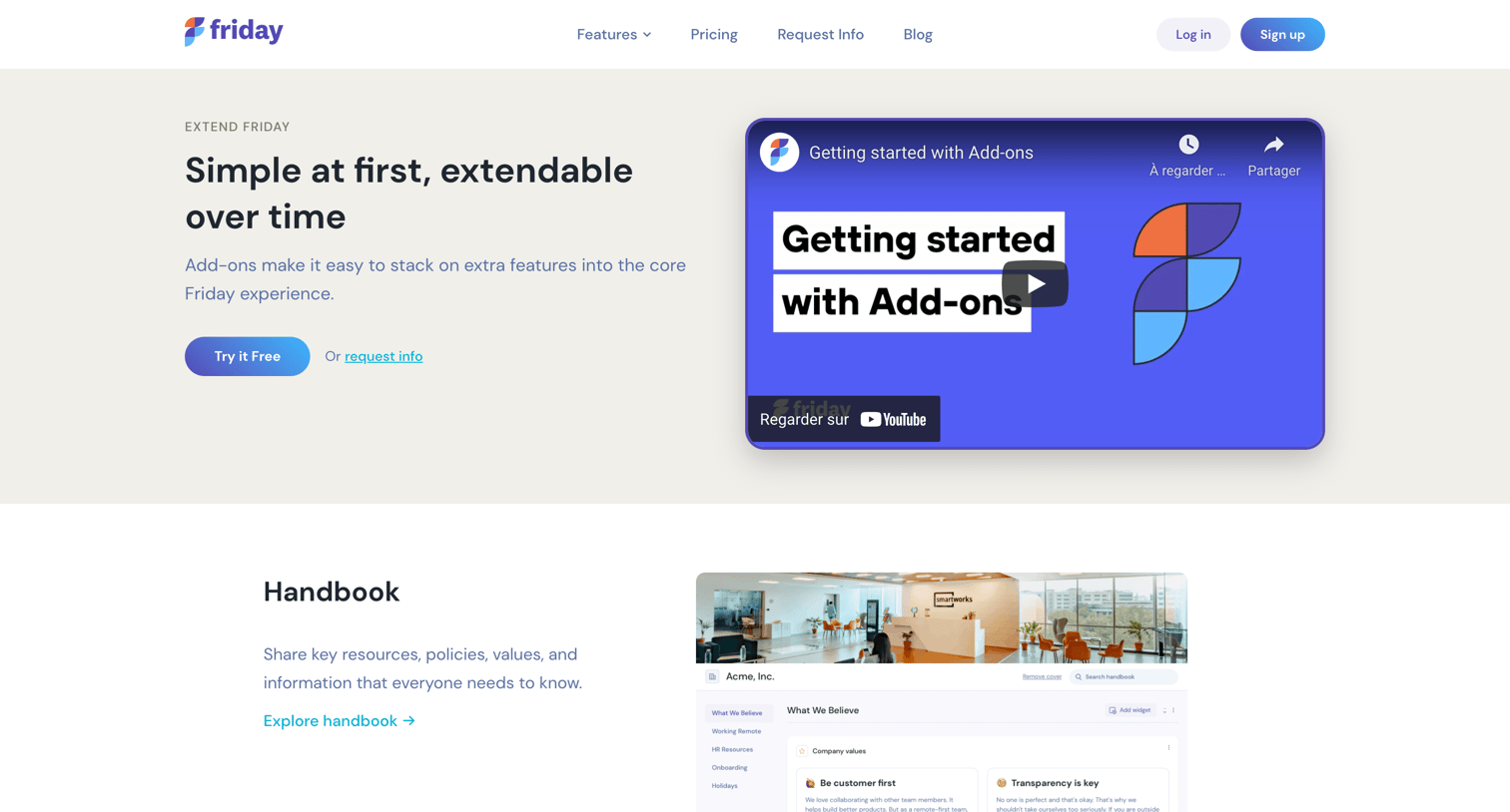 Friday - Add-Ons | Friday.app screen