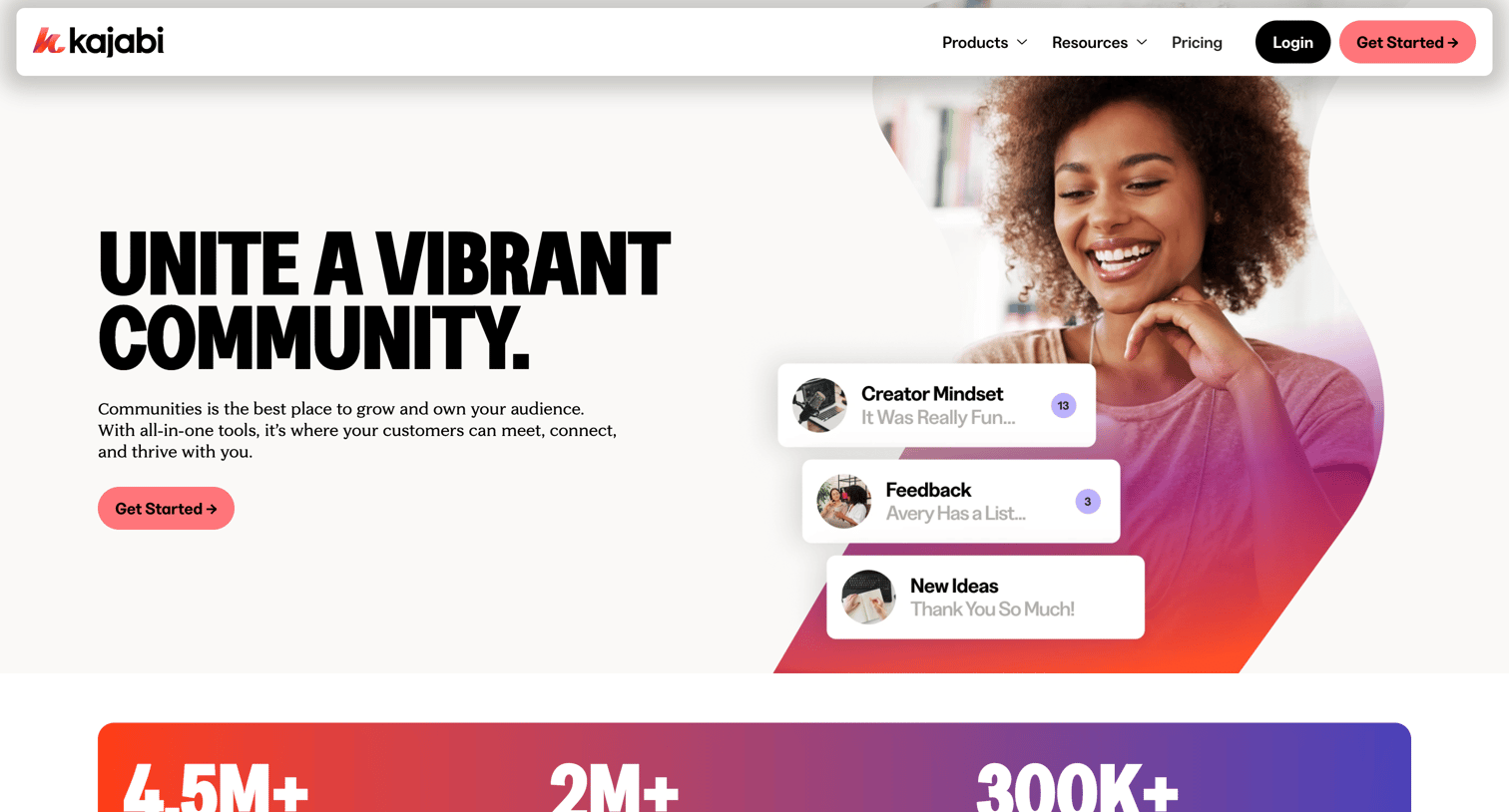 Kajabi - Create and Manage Communities | Kajabis All-in-One Platform screen