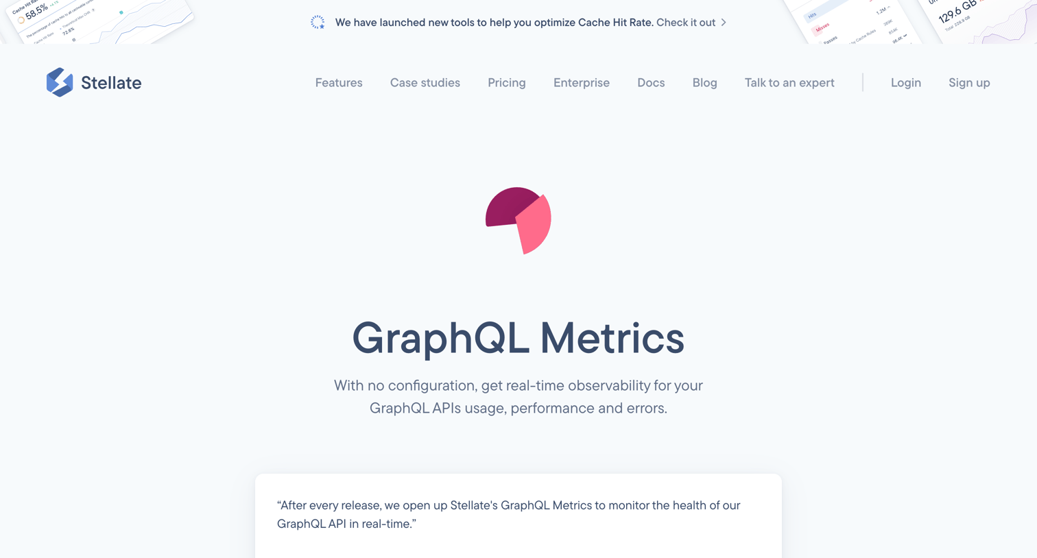 Stellate - GraphQL Metrics – Stellate screen