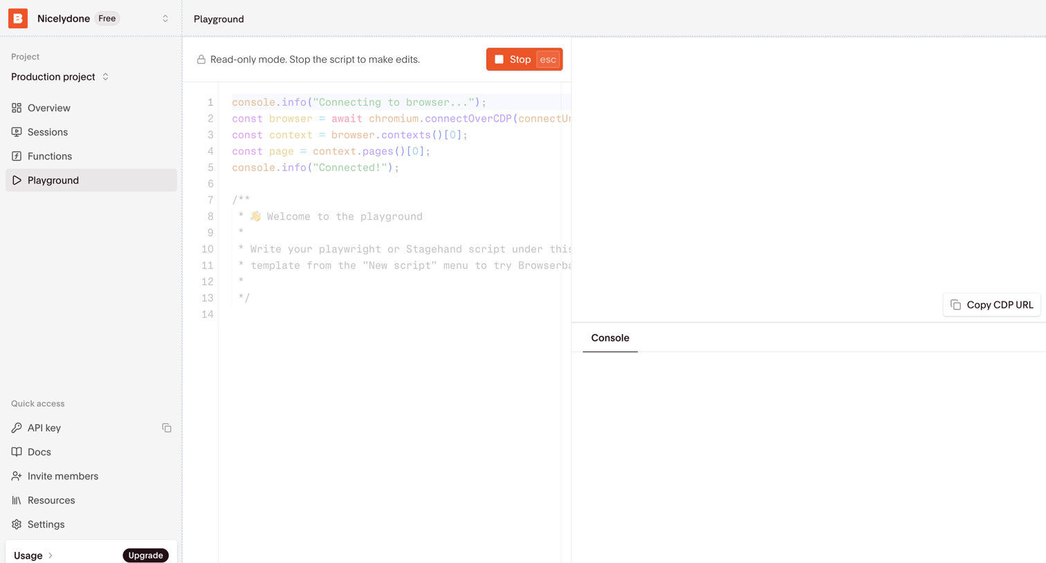 Browserbase - Browserbase - Headless Web Browser API screen