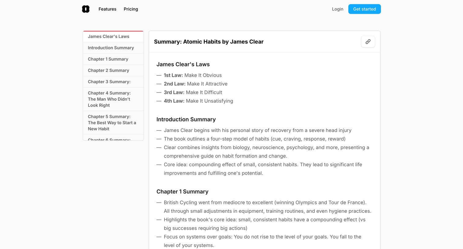 Amie - Summary Atomic Habits by James Clear - Amie - Blog screen