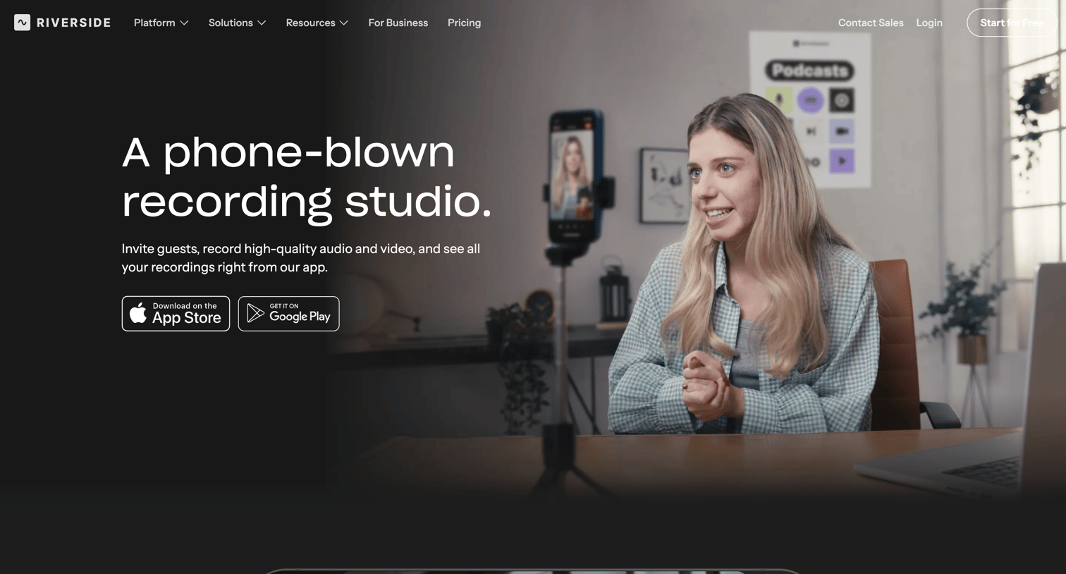 Riverside - The 🔥 Podcast App | Video Editing & Recording App | Riverside screen