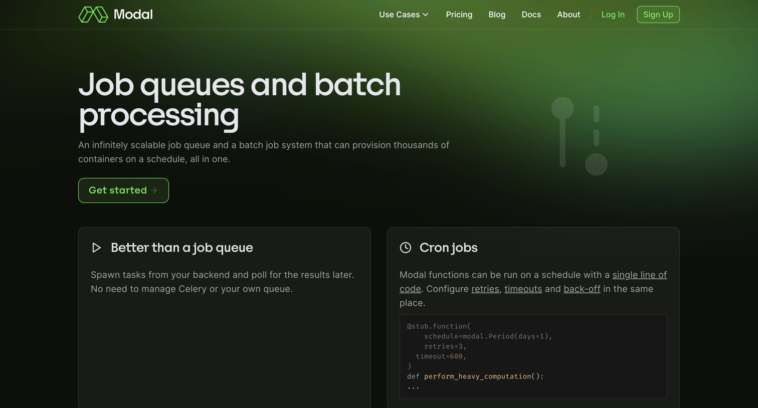 Modal screen