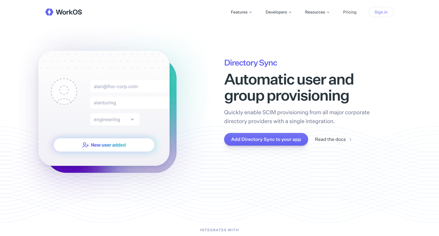 WorkOs - Directory Sync — WorkOS screen