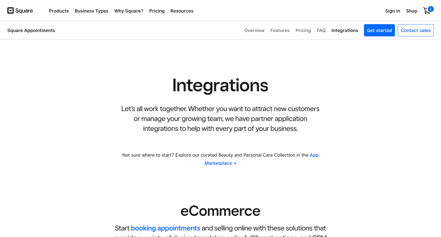 Square - App Integrations for Appointment Scheduling Software | Square screen