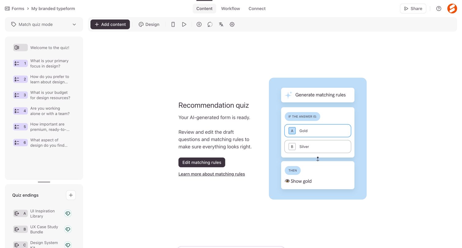 Typeform - Typeform - Create screen