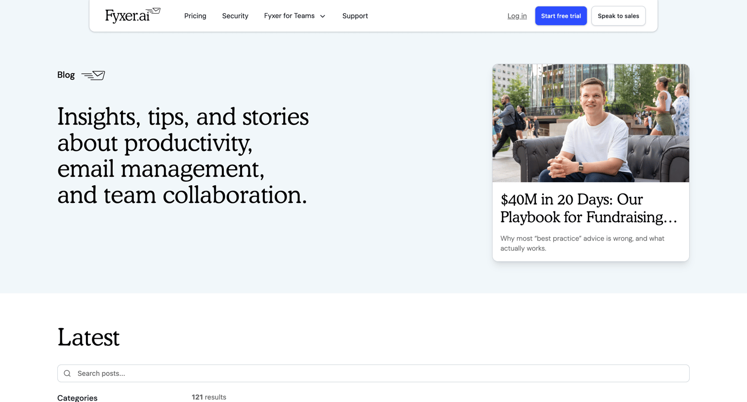 Fyxer - Blog Fyxer AI screen