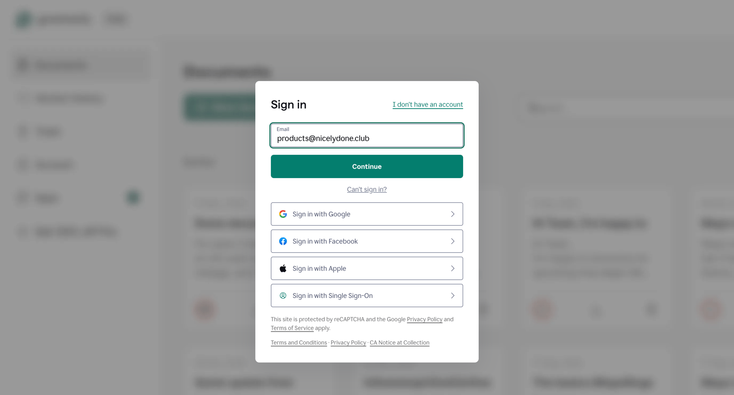 Grammarly - Login | Grammarly screen
