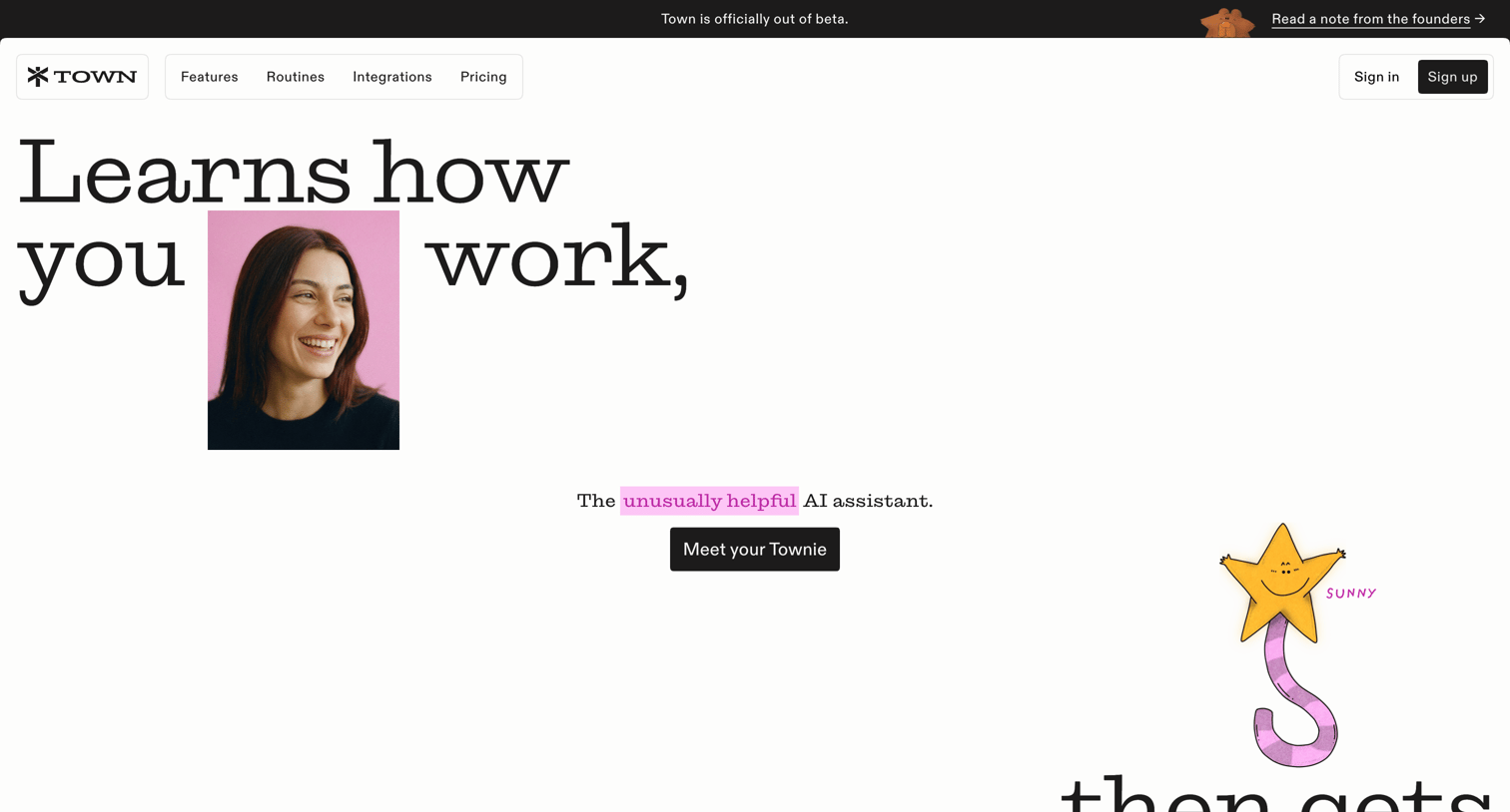 Town - Town The AI Assistant That Does the Work screen