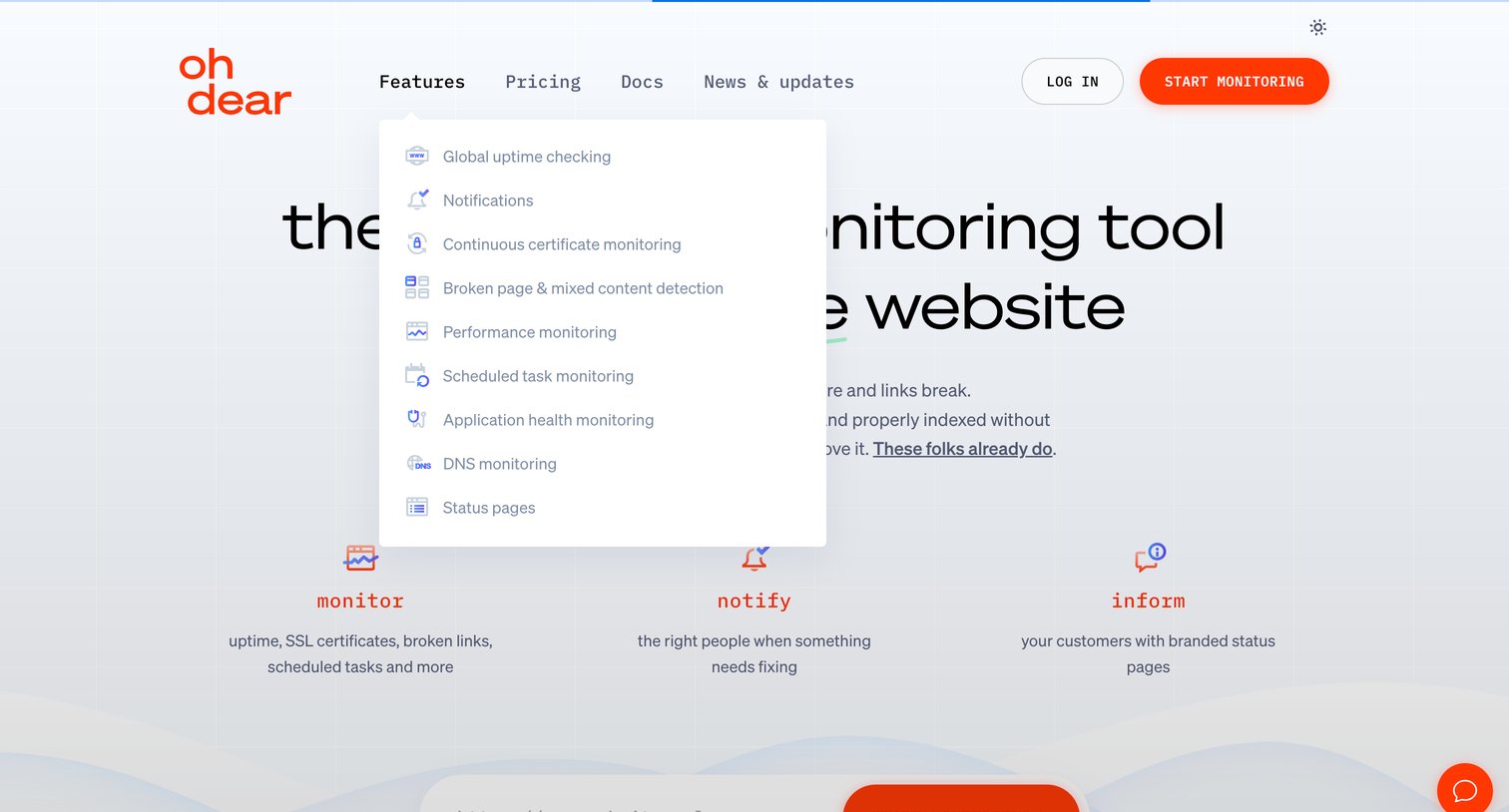 Oh Dear - Oh Dear - The all-in-one monitoring tool for your entire website screen