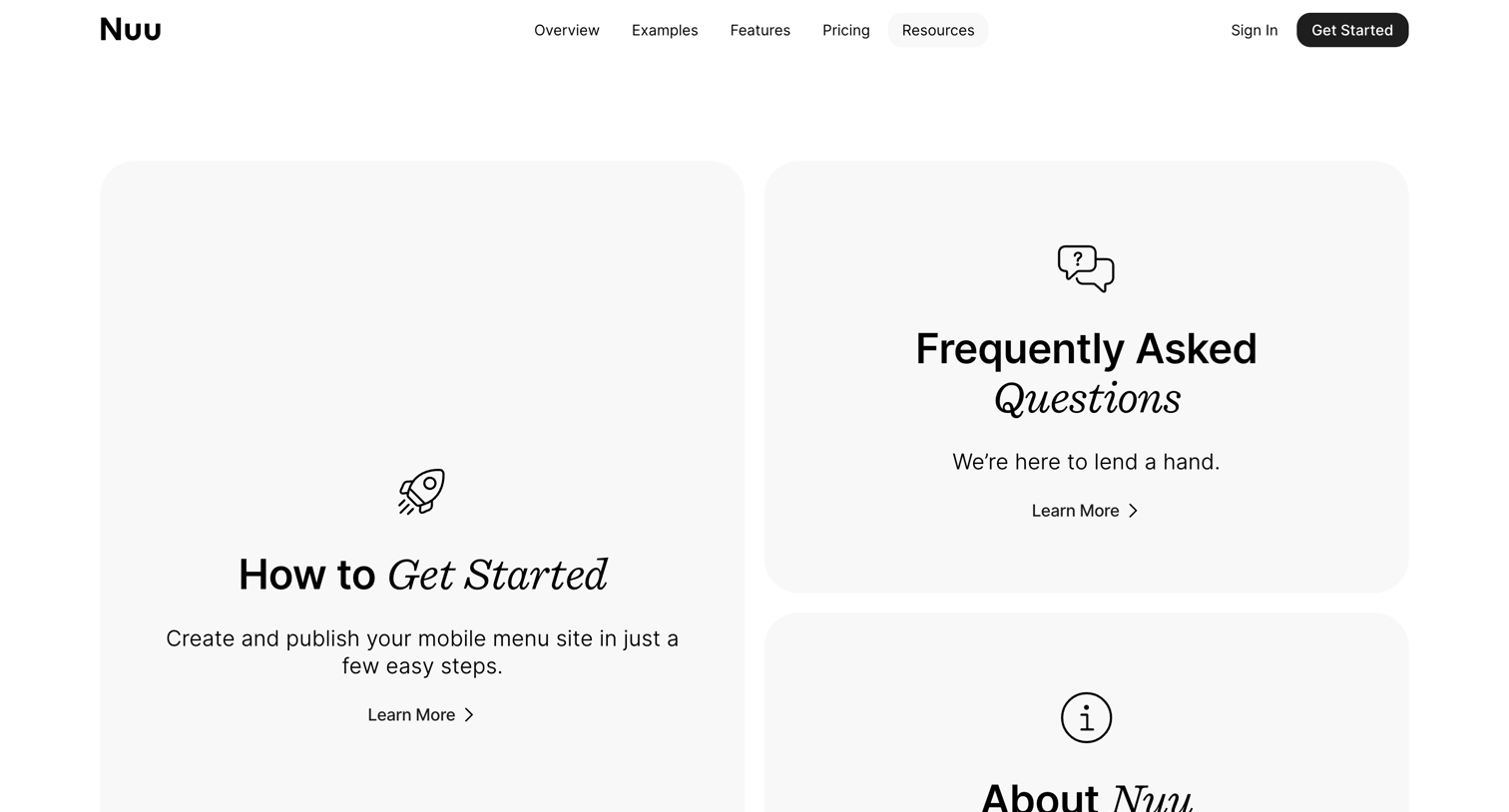 Nuu - Nuu · Resources screen