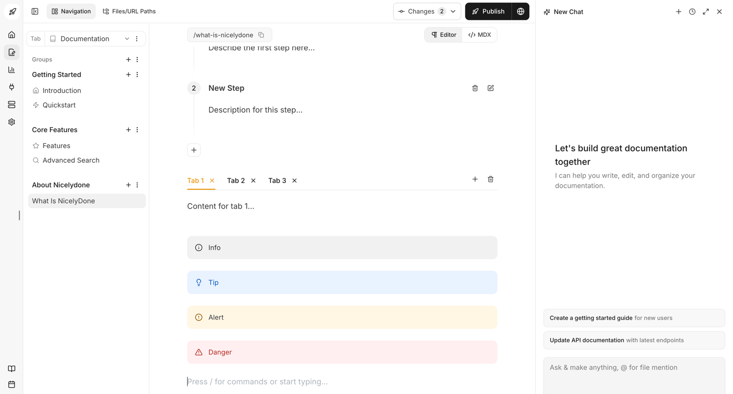 Documentation.AI - Dashboard - Documentation.AI screen