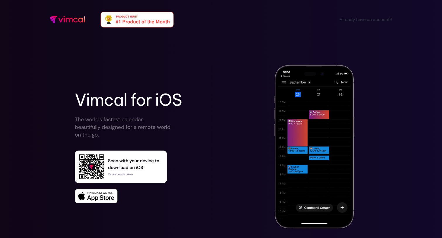 downloads / ios · vimcal.com from Vimcal
