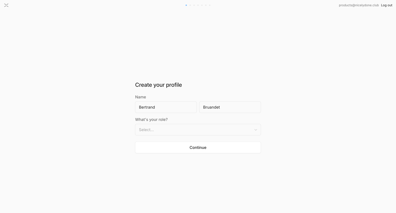 Lightfield - Lightfield - Create Profile screen