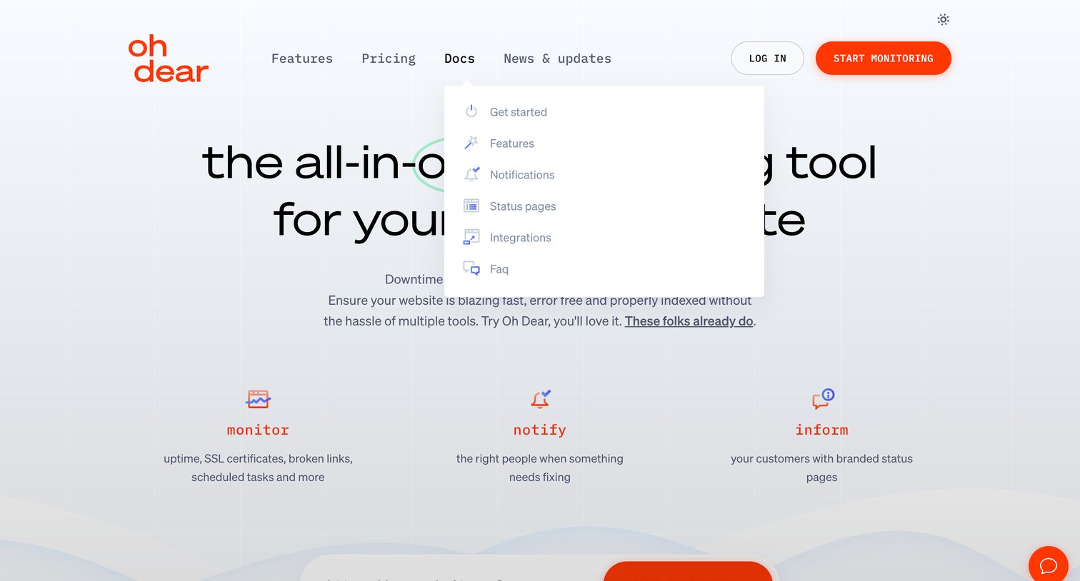 Oh Dear - Oh Dear - The all-in-one monitoring tool for your entire website screen