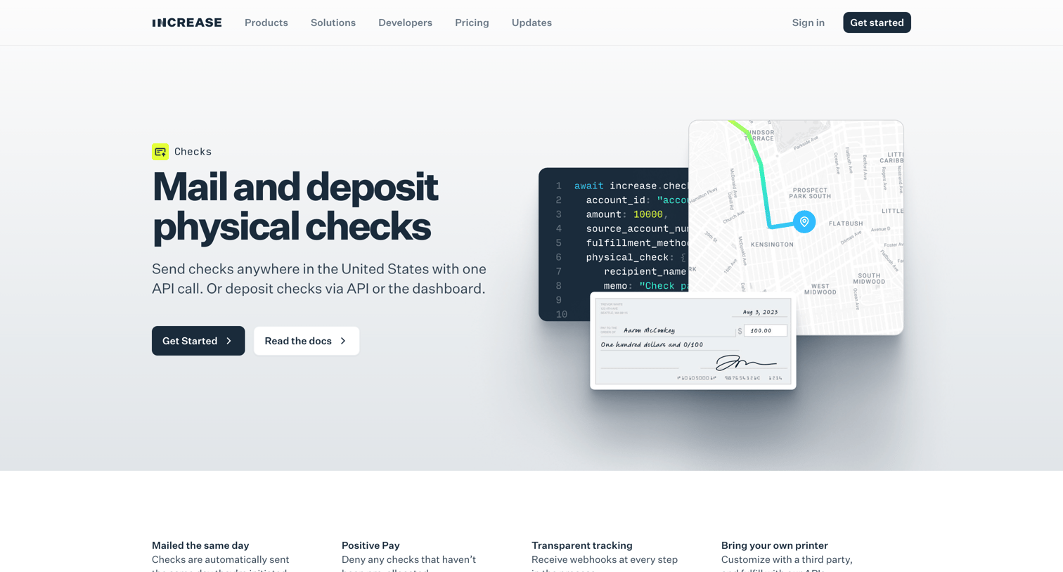 Increase - Checks — Increase screen