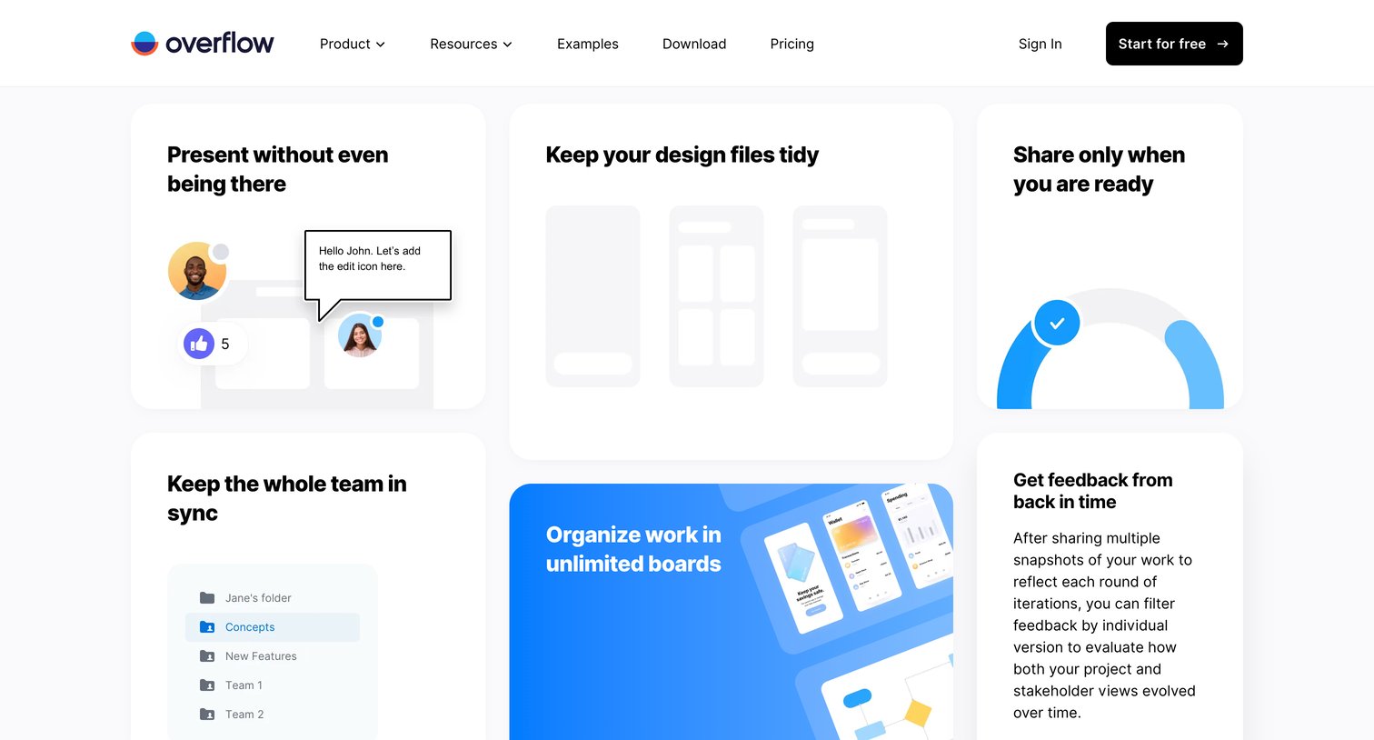 Overflow - The all-in-one design communication platform | Overflow screen