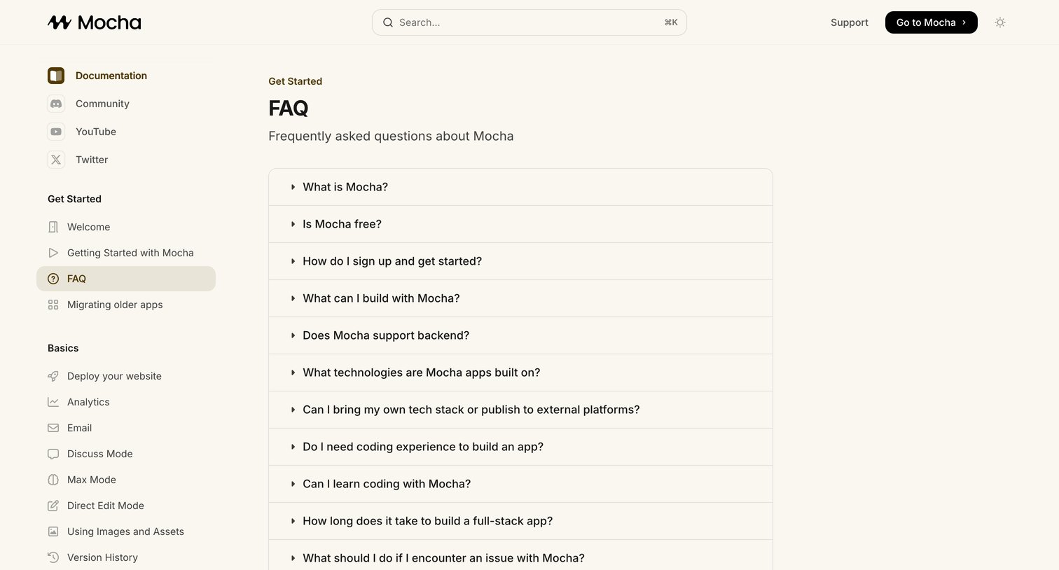 FAQ - Mocha from Mocha