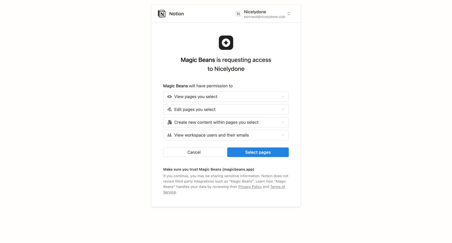 Magic Beans - Notion – The all-in-one workspace for your notes, tasks, wikis, a screen