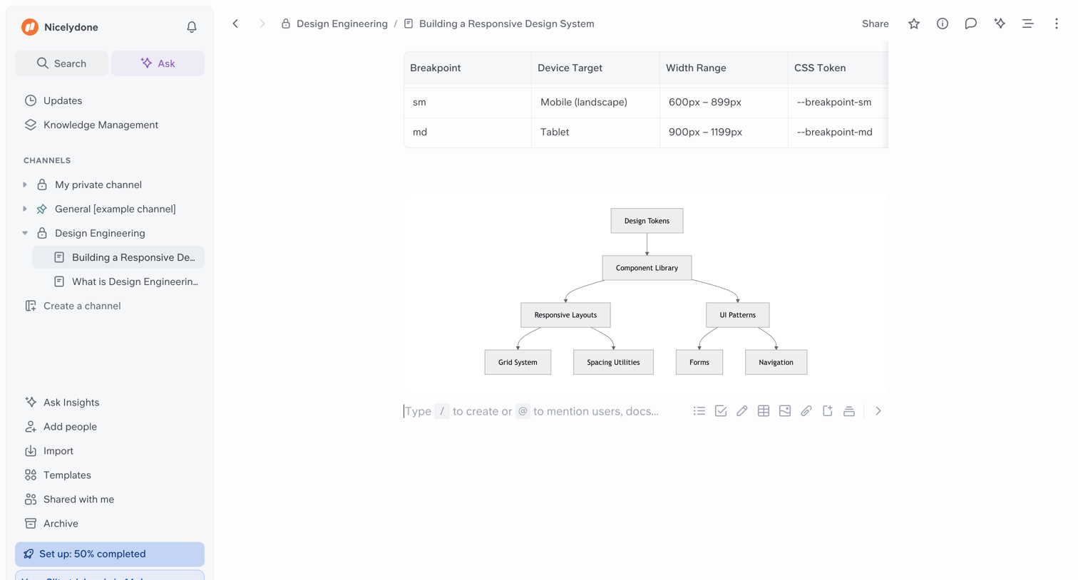 Slite - Building a Responsive Design System screen