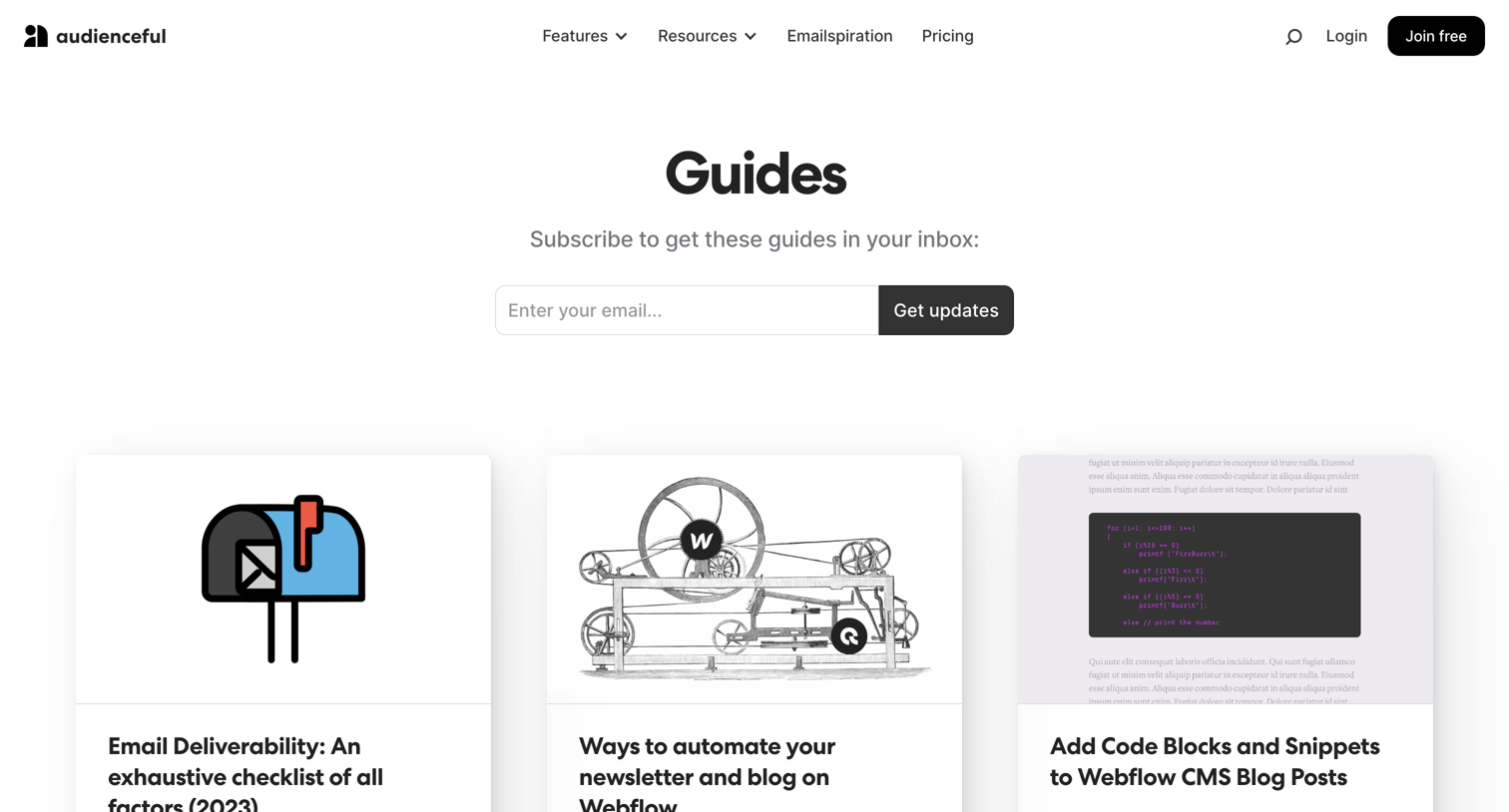 Audienceful - Guides - Audienceful screen