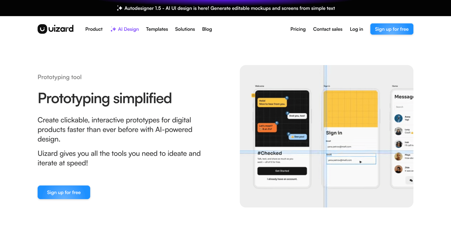 Uizard - Prototyping Tool | Prototyping Software  Uizard screen