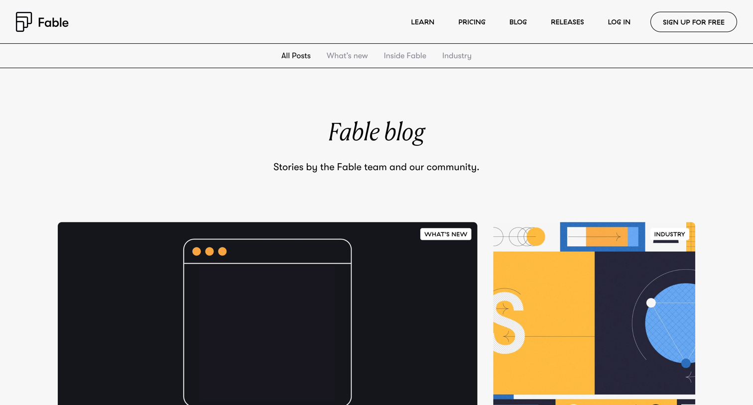 Fable Blog from Fable