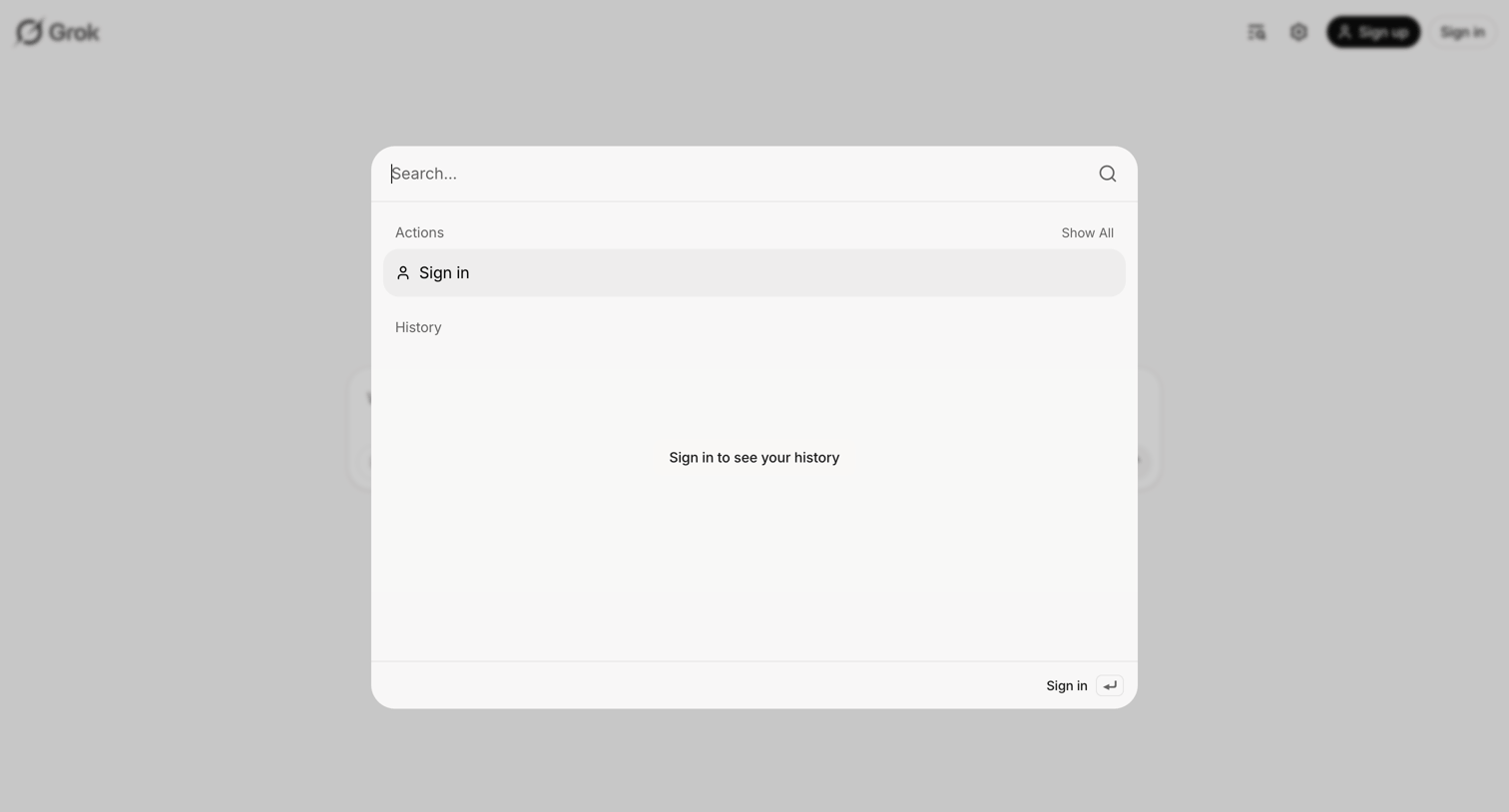 Grok screen