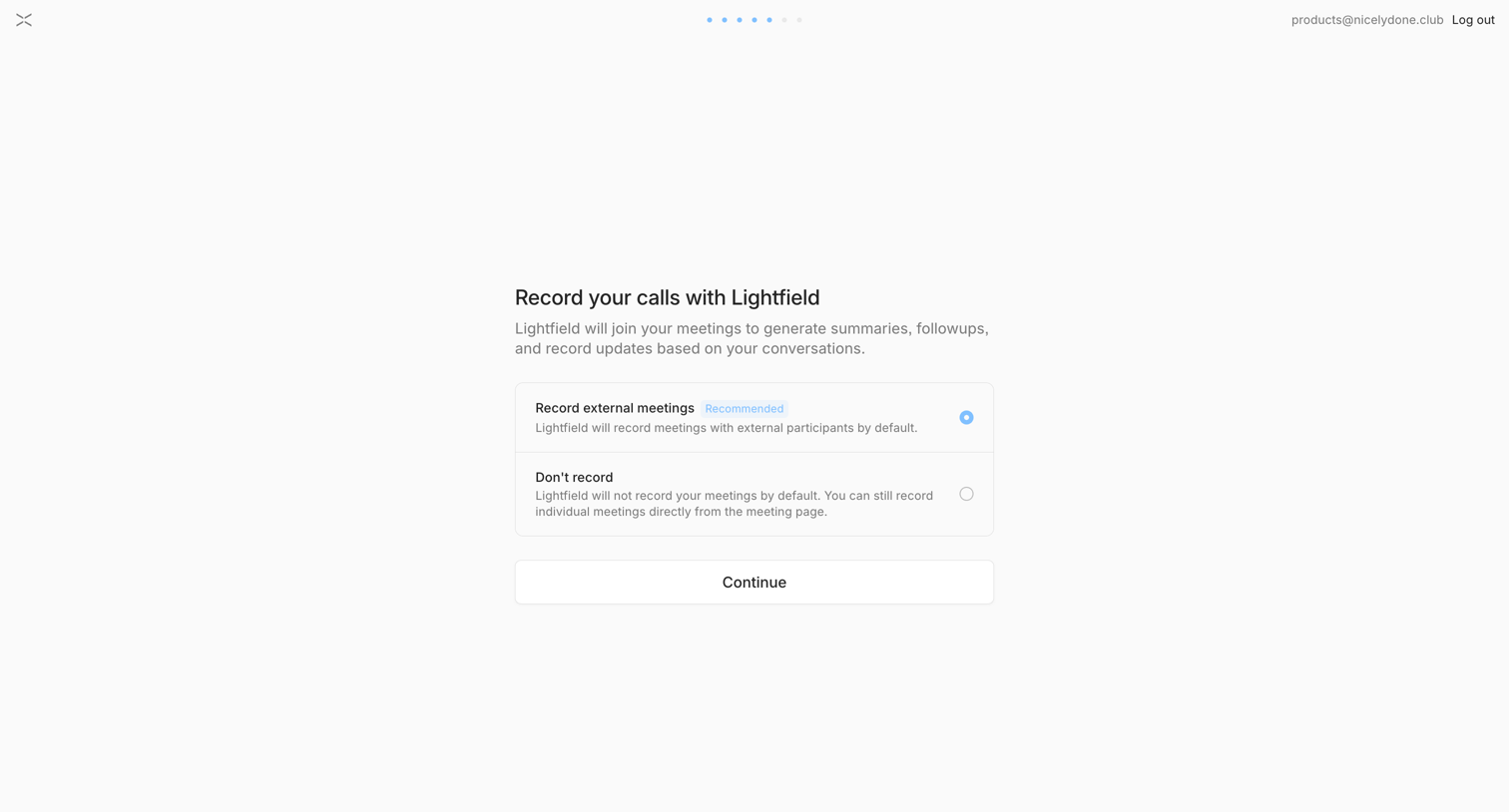 Lightfield - Lightfield - Meeting screen