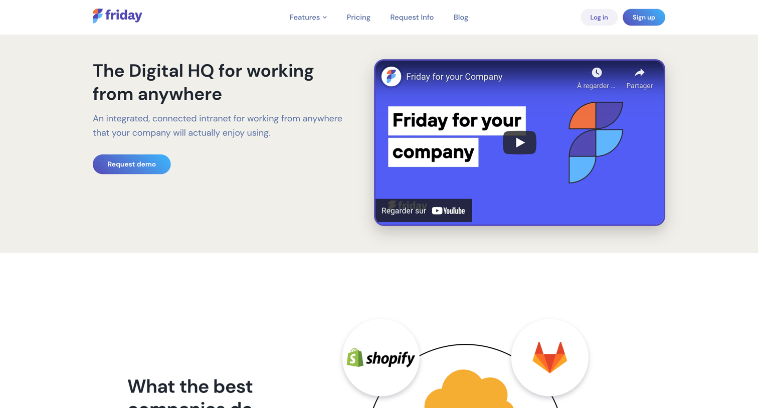 Friday - Employee Intranet Software | Friday.app screen