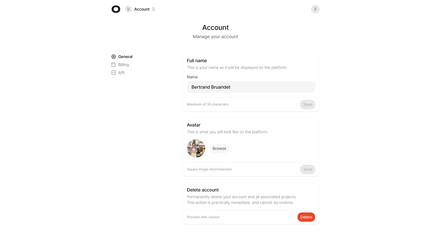 Visitors - Account - Visitors screen
