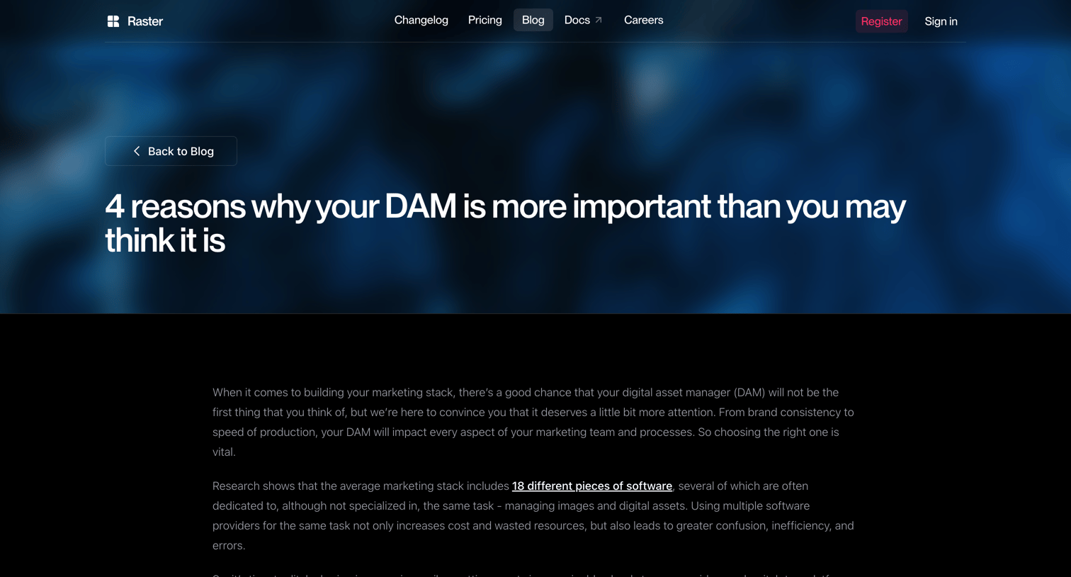 Raster - 4 reasons why your DAM is more important than you may think it is screen