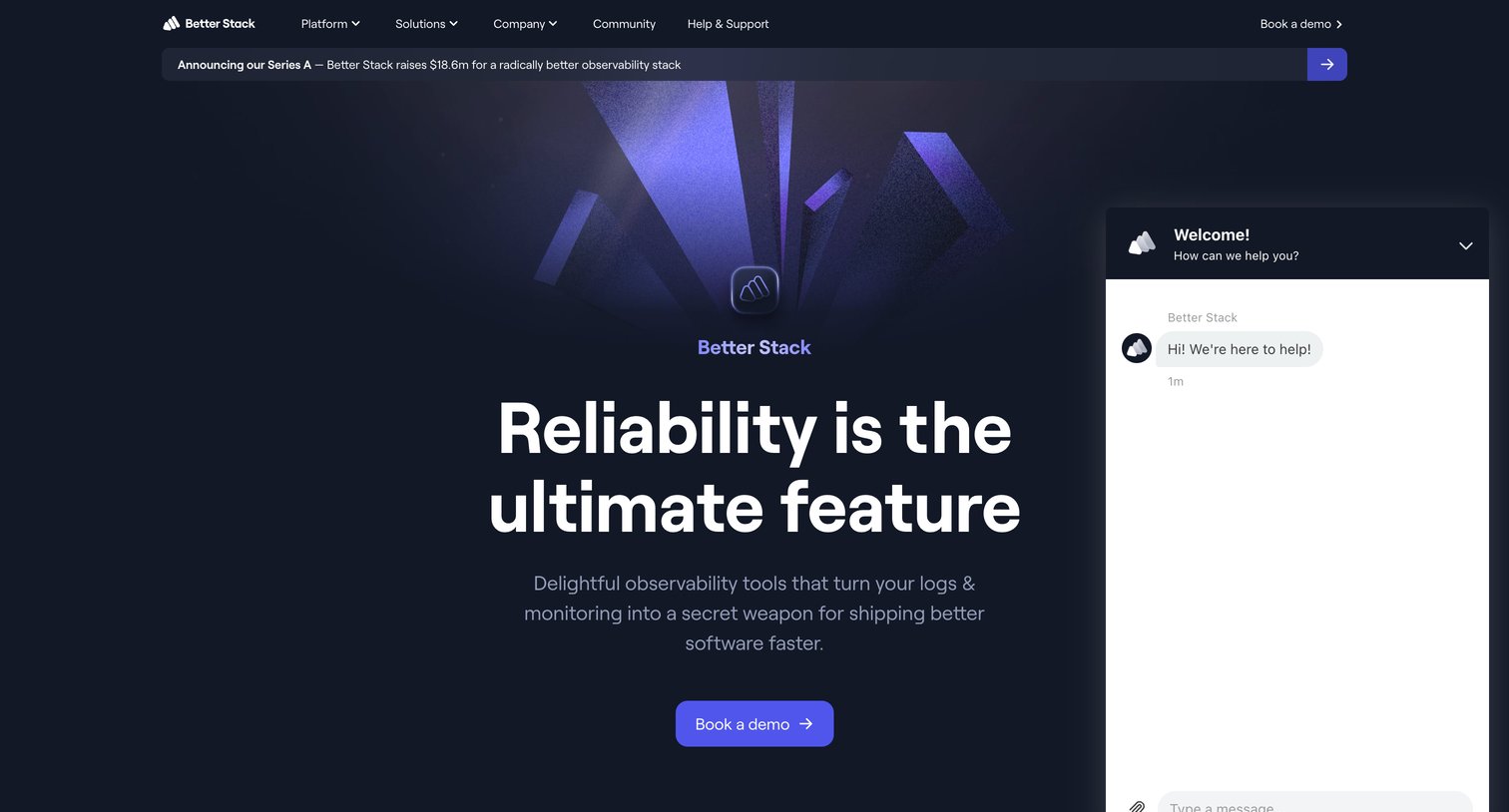 Better Stack - Better Stack - Radically Better Observability Stack screen