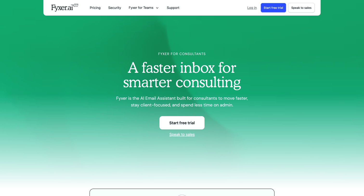Fyxer - Fyxer AI  Consultancy screen