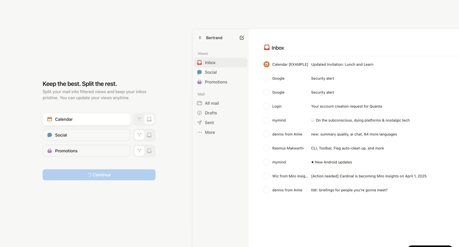 Notion Mail - 99+ • Inbox • nicelydoneproducts@gmail.com • Notion Mail screen