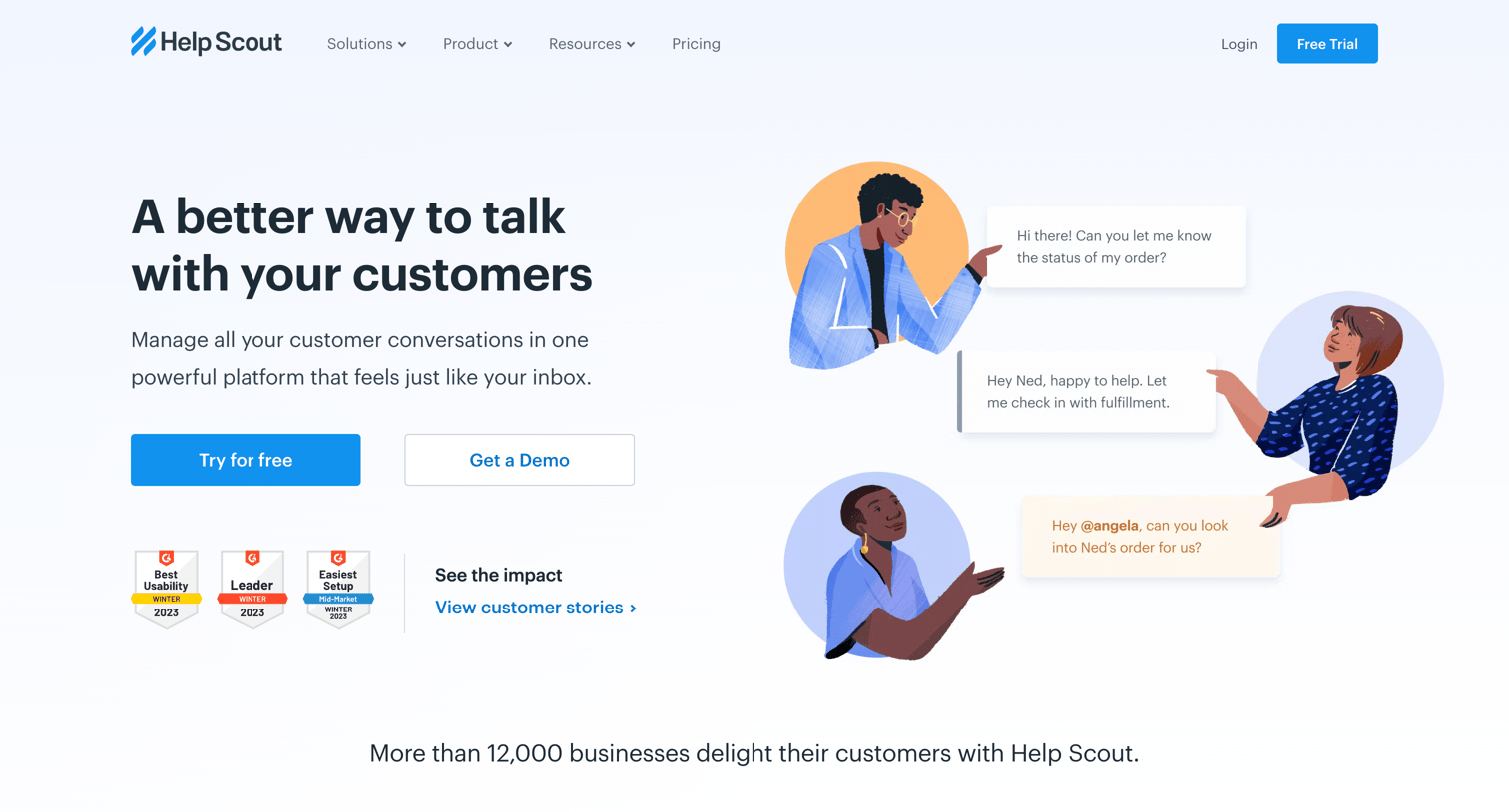 Help Scout - Help Scout Shared Inbox, Help Center, | Live Chat Software screen