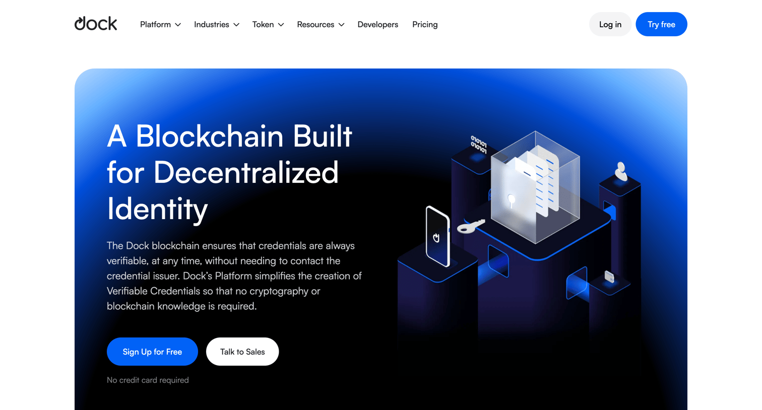 Dock - A Blockchain Built for Decentralized Identity screen
