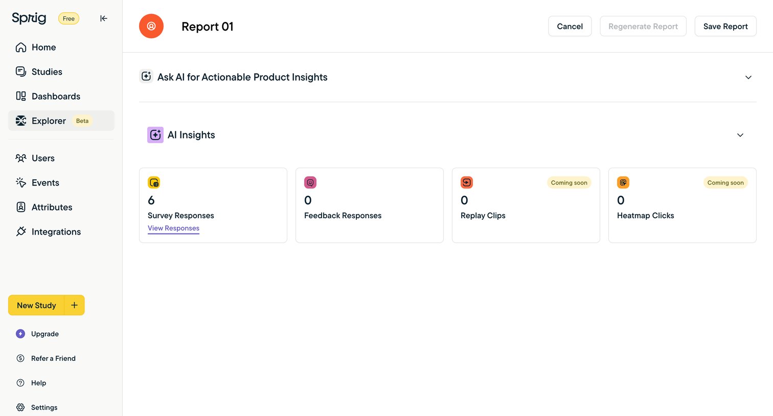 Sprig - Sprig | User Insights Platform for Teams Building Better Product E screen