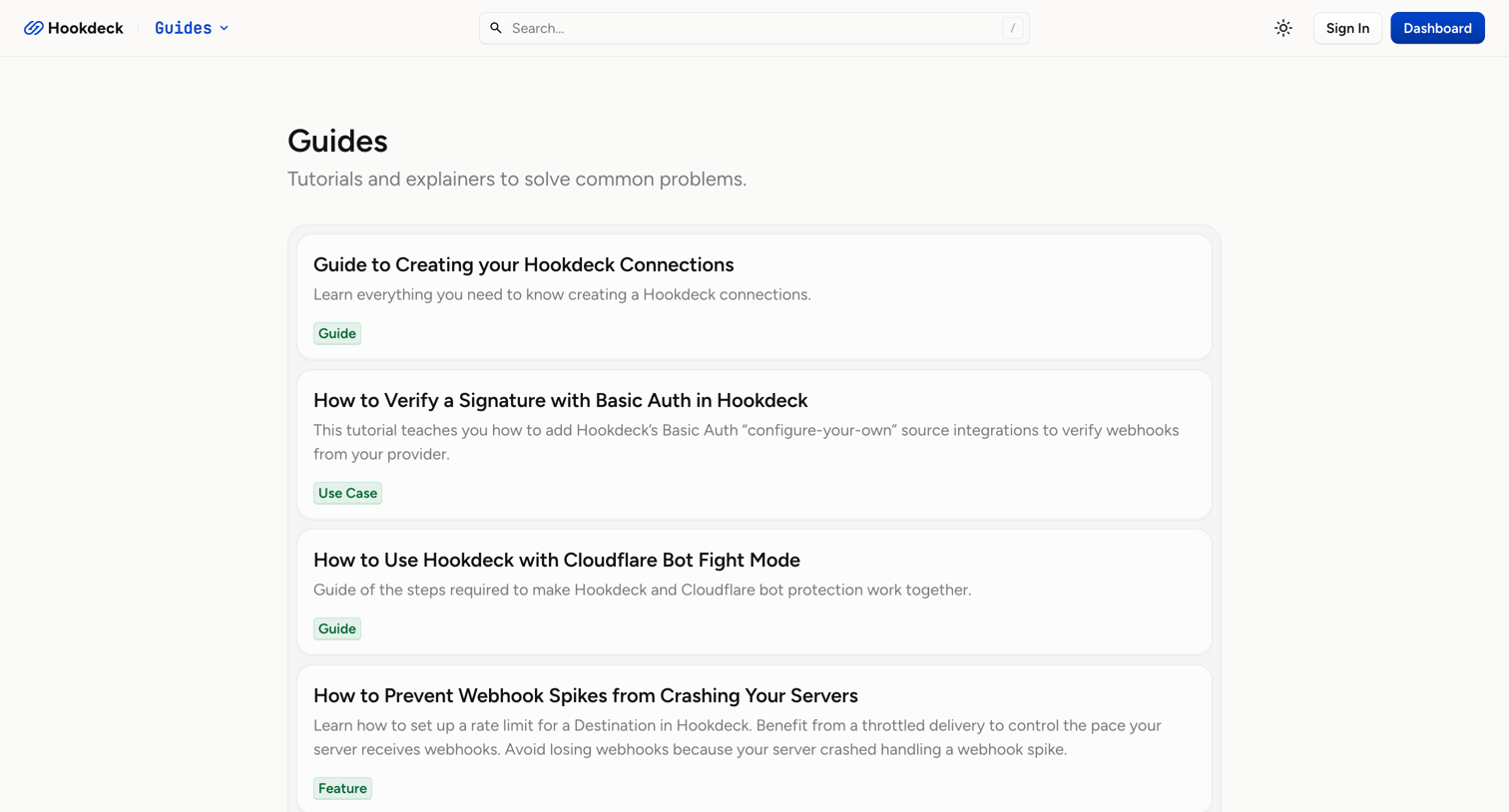 Hookdeck - Product Guides - Hookdeck screen