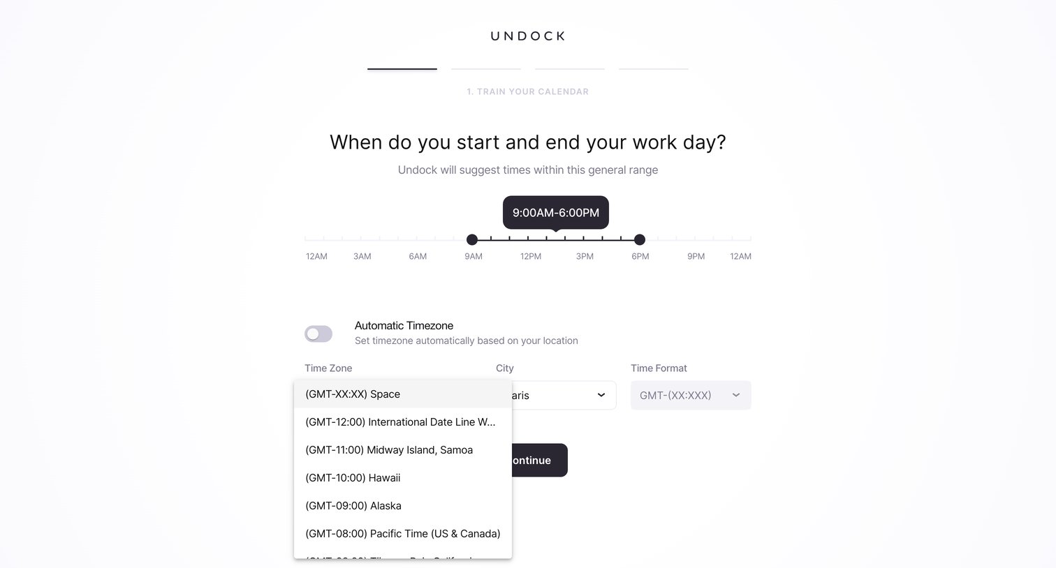 Undock screen