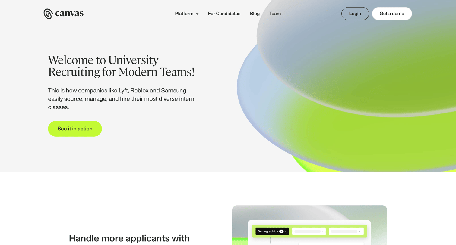 Untapped - Diversity Recruiting Tool | Canvas screen