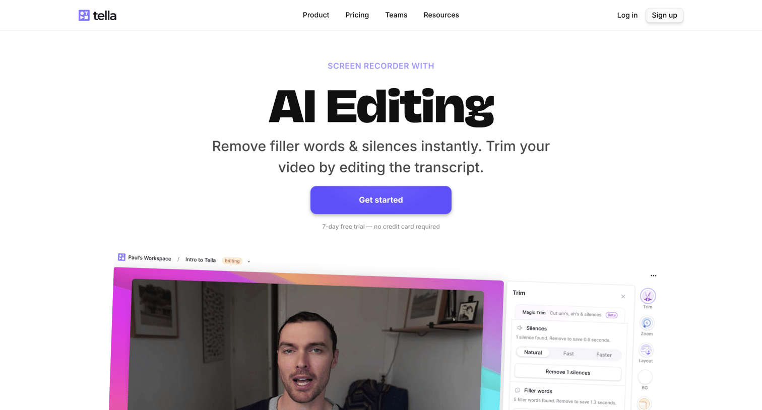 Tella - Screen Recorder with AI Editing — Tella screen