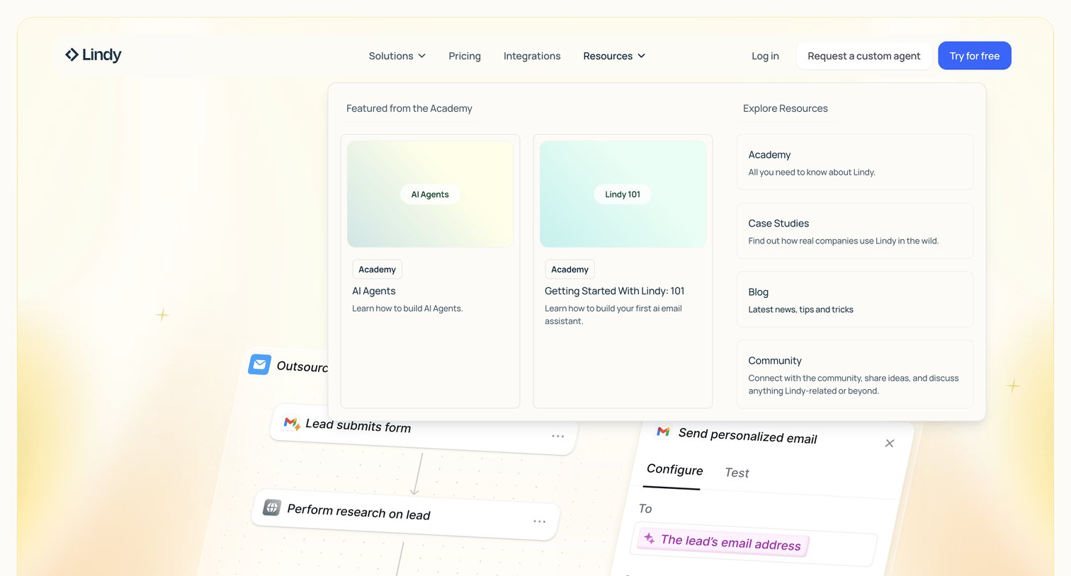 Lindy - Lindy — Meet Your AI Assistant screen