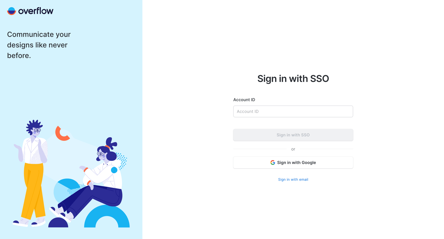 Overflow - Sign in to your Overflow account | Overflow screen