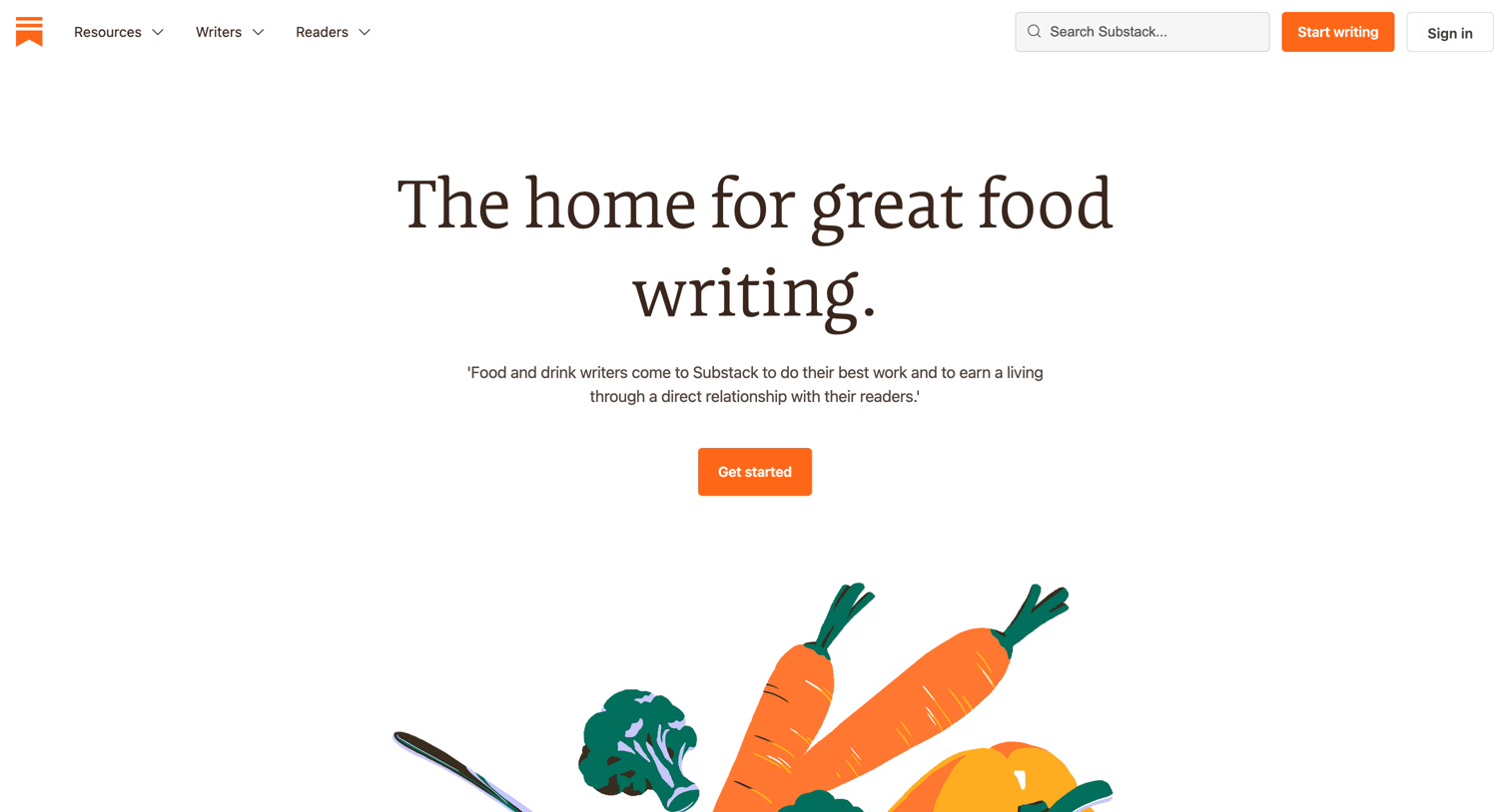 Substack - Substack for Food Writers screen