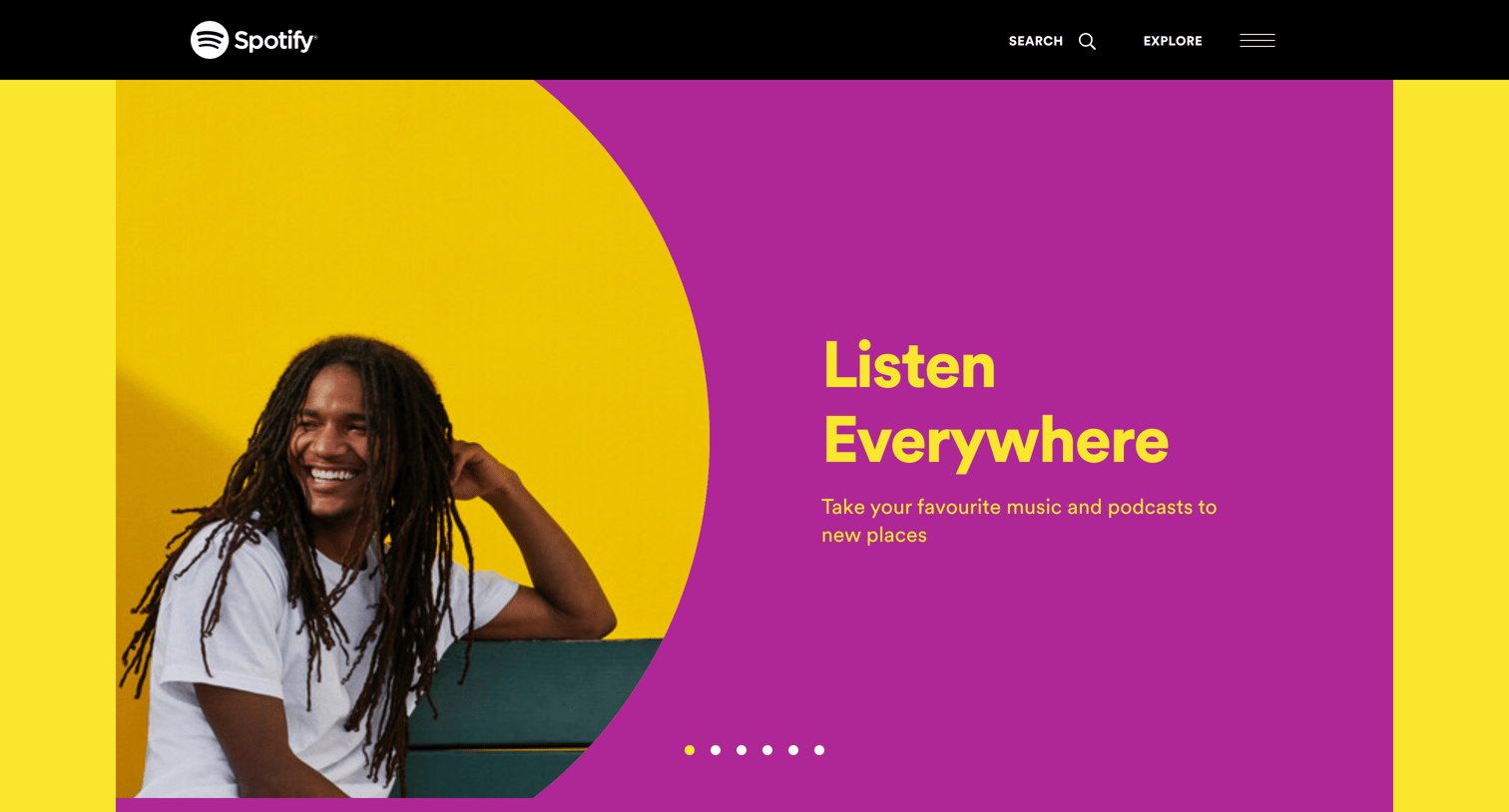 Spotify - Explore - Spotify | Listen everywhere screen
