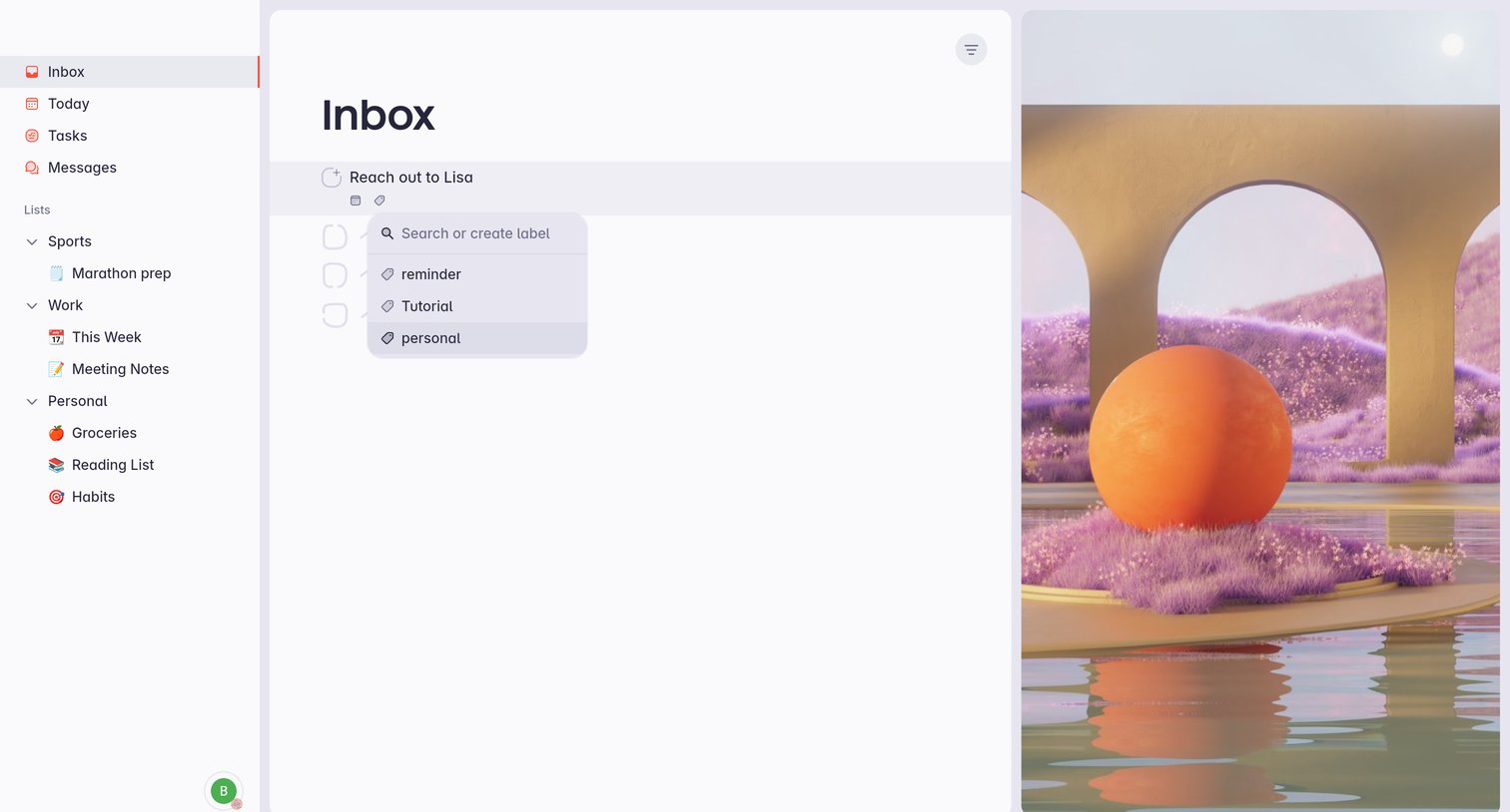 Superlist - Superlist | Inbox screen